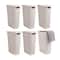 Mind Reader 40L Ventilated Slim Laundry Hamper with Cut Out Handles & Attached Hinged Lid, 6ct.